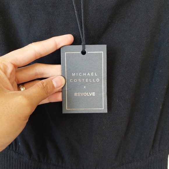 Michael Costello X Revolve Off Shoulder Bodycon Maxi‎ Dress in Black Size XS NWT - Picture 7 of 12